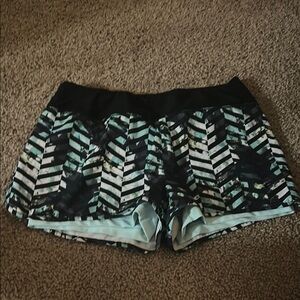 MPG Black and light blue Athletic Shorts with Modern Design